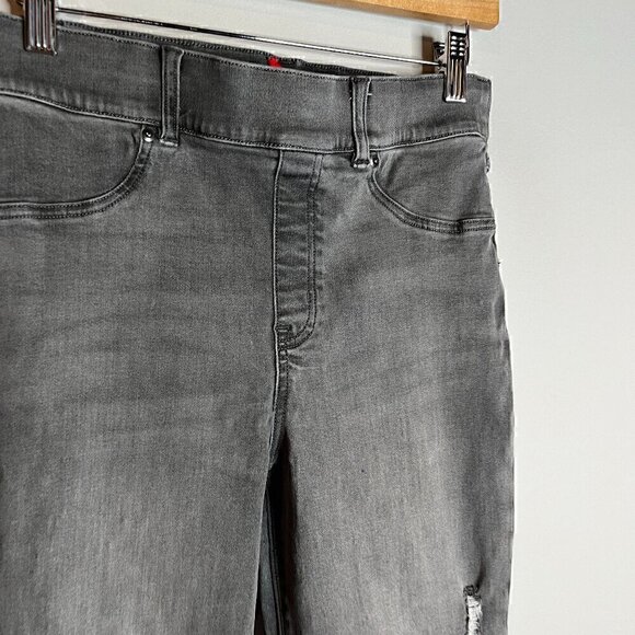 Spanx grey raw hem pull on jegging jeans - Picture 2 of 7